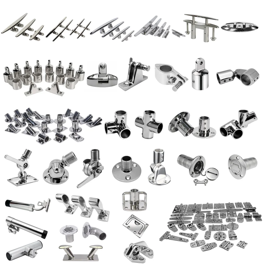 316 Stainless Steel Marine Hardware Boat Accessories Low Flat Cleats