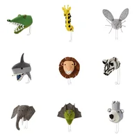 

Nordic style felt wall hanging animal head hooks for baby room wall decoration