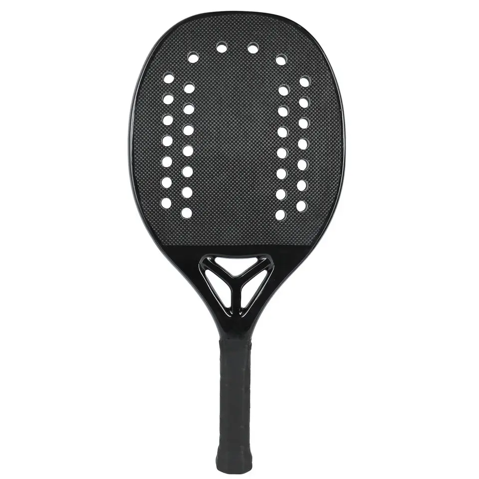 AMA SPORT 3K/12K/18K/ Carbon Fiber Professional Soft EVA Core Beach Tennis Racket Paddle Racket