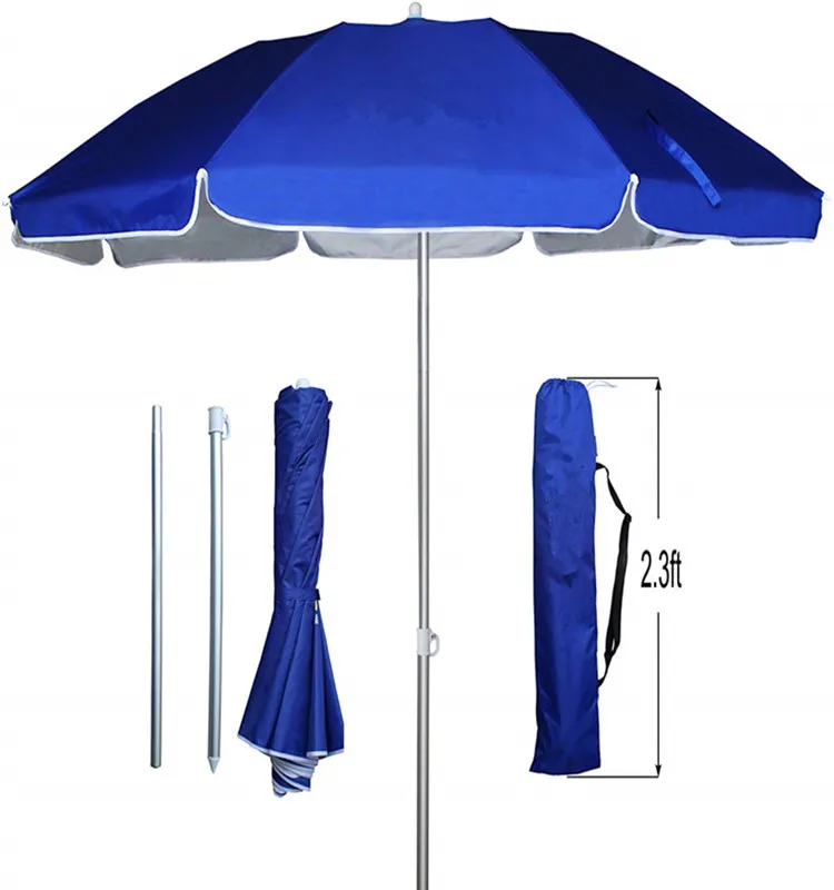 2020 New Design custom UV 50+ beach umbrella portable 3 fold sombrilla outdoor parasol