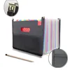 24 Pocket Expanding File Folder with Cloth Edge Wrap, Letter Size Organizer Expandable Accordion A4 Files Bag