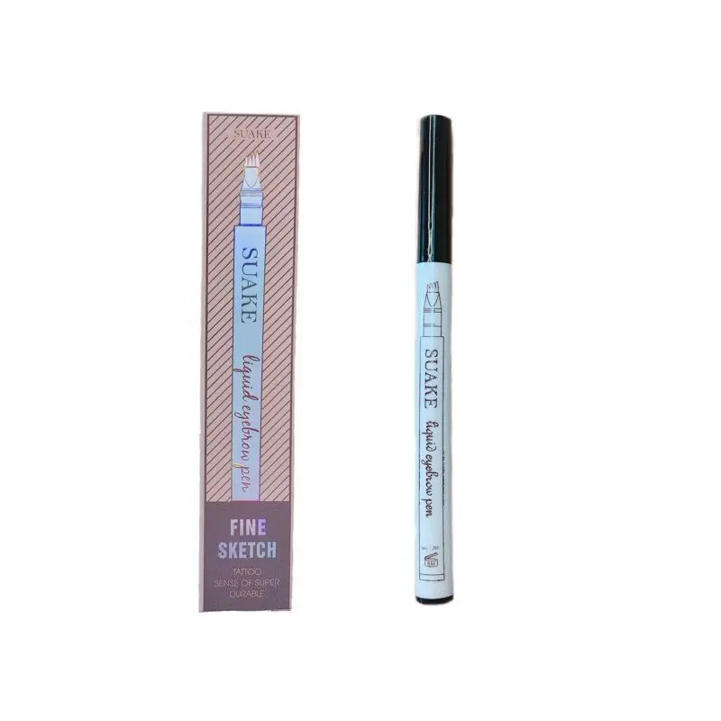 

Wholesales Waterproof 4 Forks Eyebrow Pen Amazon Best Selling SUAKE Eyebrow Pen