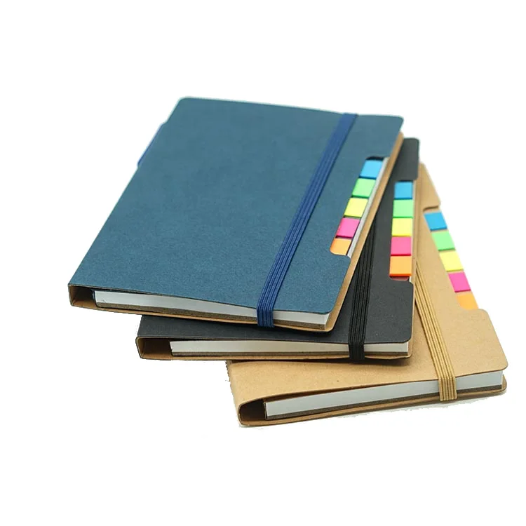 
Customized logo printed kraft paper sticky notes notebooks with pen 