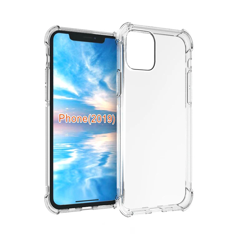Transparent Phone Case For iPhone 11 Pro Max Case Crystal Clear TPU Bumper Hard Back For iPhone X Case