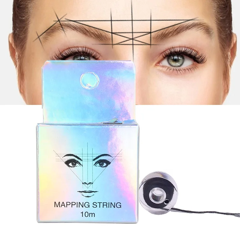 

White Color Black Color Eyebrow Microblading Tool Microblading Mapping String Pre Inked Mapping String Brow Mapping Thread
