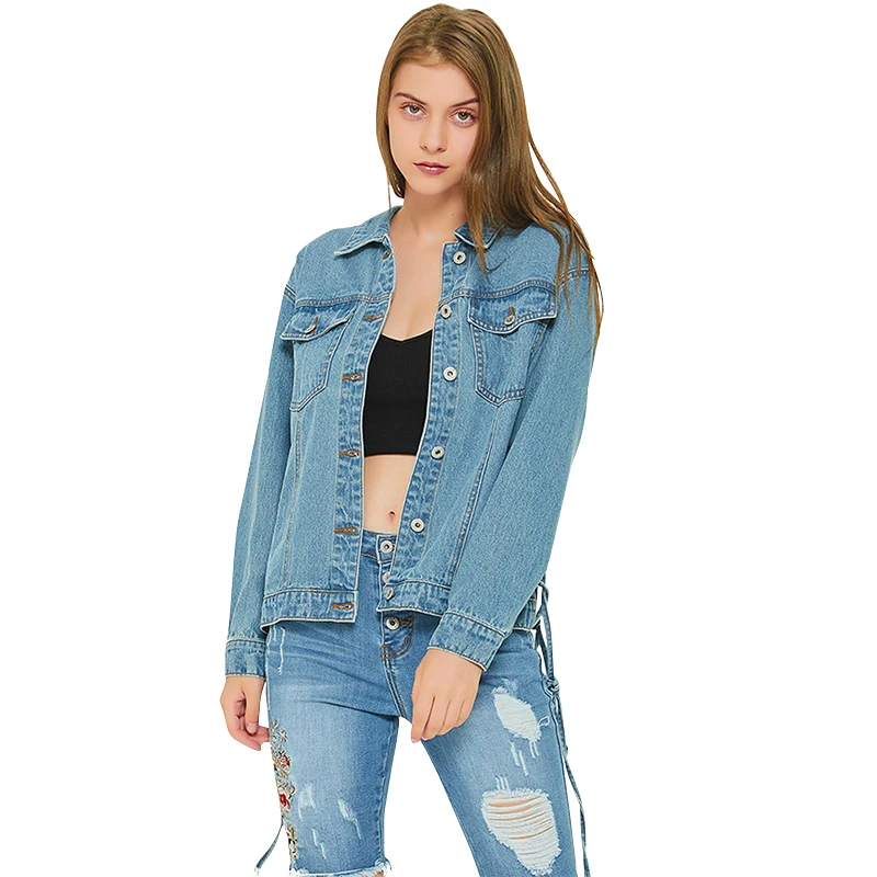 

Casual BF Romantic With The Back Of The Coat Hollowed-Out Denim Women's Jacket