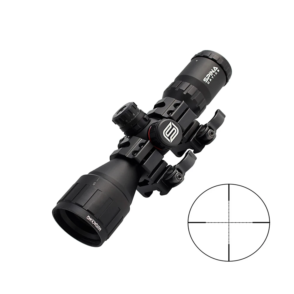 

SPINA Hunting Optical 3-9x32 AO 1inch Tube Mil-dot Reticle Riflescope With Sun Shade and QD Rings Tactical Rifle Scope