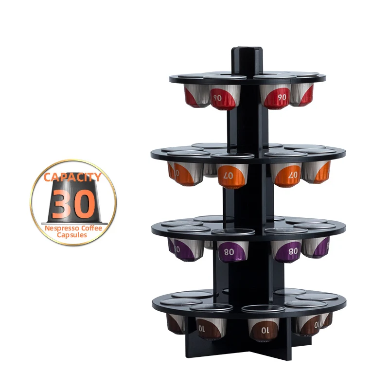 

High Capacity Coffee Capsule Holder for Household 360 Degree Nespresso Capsule Pod Holder