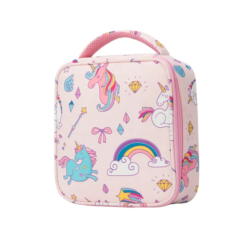 

Heopono Cute Children Boys Girls Thermal Meal Food Carrier BPA free Reusable Eco Cartoon Unicorn Insulated Lunch Bag for Kids, Customizable