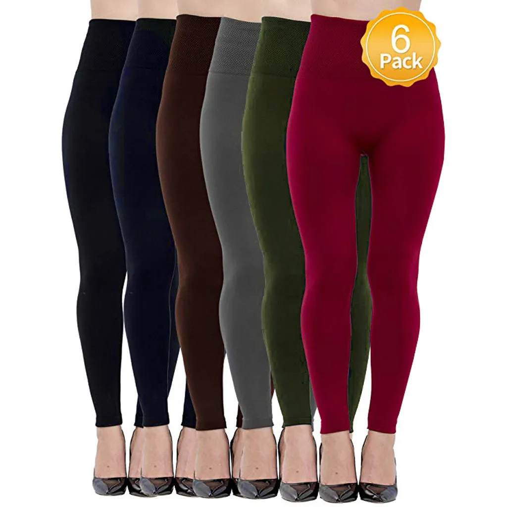 

Soft High Waist Women Fitness Leggings Fleece Lined Leggings Slimming 6 Pack Winter Pants Seamless Legging