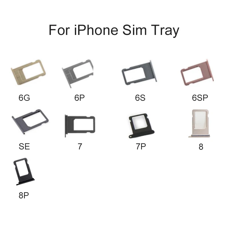 

Best Price Sim Card holder Spare Parts Sim Tray for iPhone 6 6s Plus 7 8 Plus SE 7G 8G 6G 8 Plus