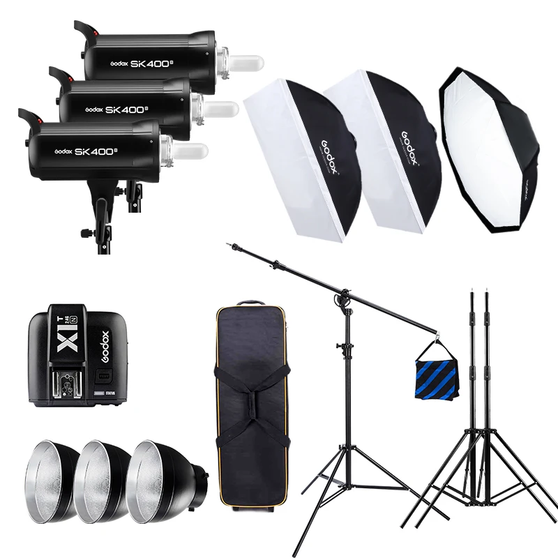 

Godox E300-D 4 * 300W Studio Flash Professional Photography Photo Studio Speedlite Lighting Lamp Strobe Light Kit Set