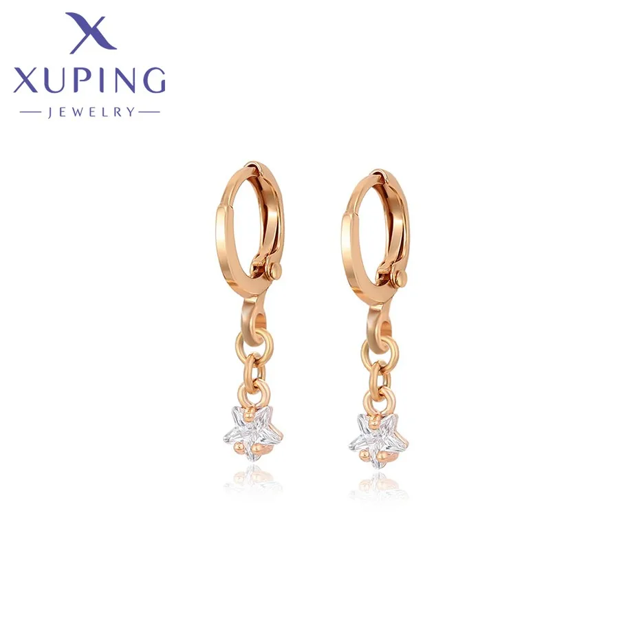 

A00919129 Xuping Exquisite 18k Gold Diamond Star Style Jewelry Earrings Valentine's Day Gift Ladies Earrings