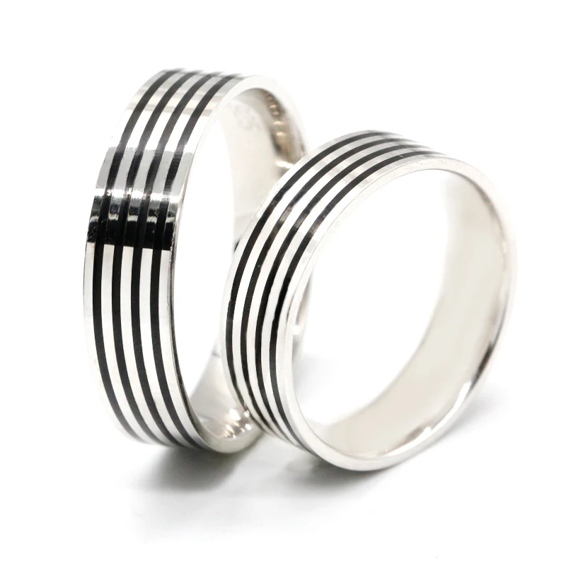 

Hot Sale Rhodium Plated 925 Sterling Silver Love Couple Rings, Elegant Couple Wedding & Engagement Jewelry Ring, White gold