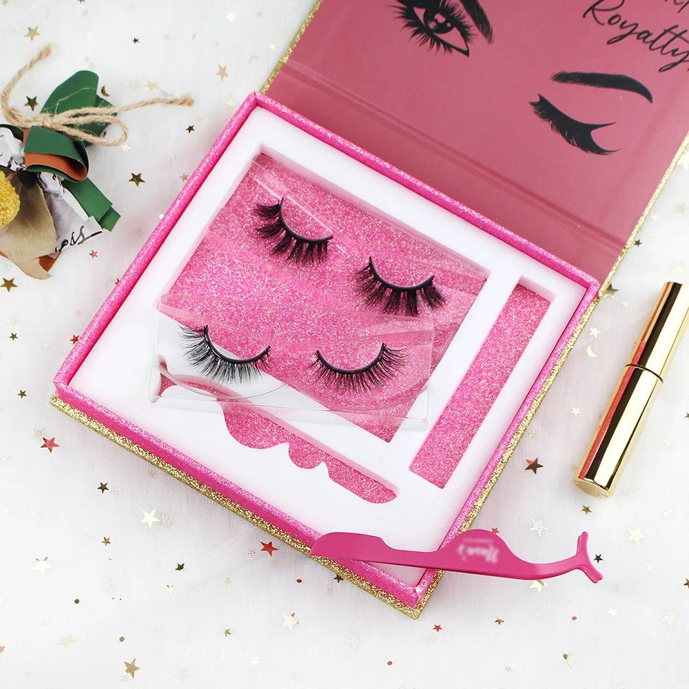 

3d magnet lashes custom box set with your logo, Natural black