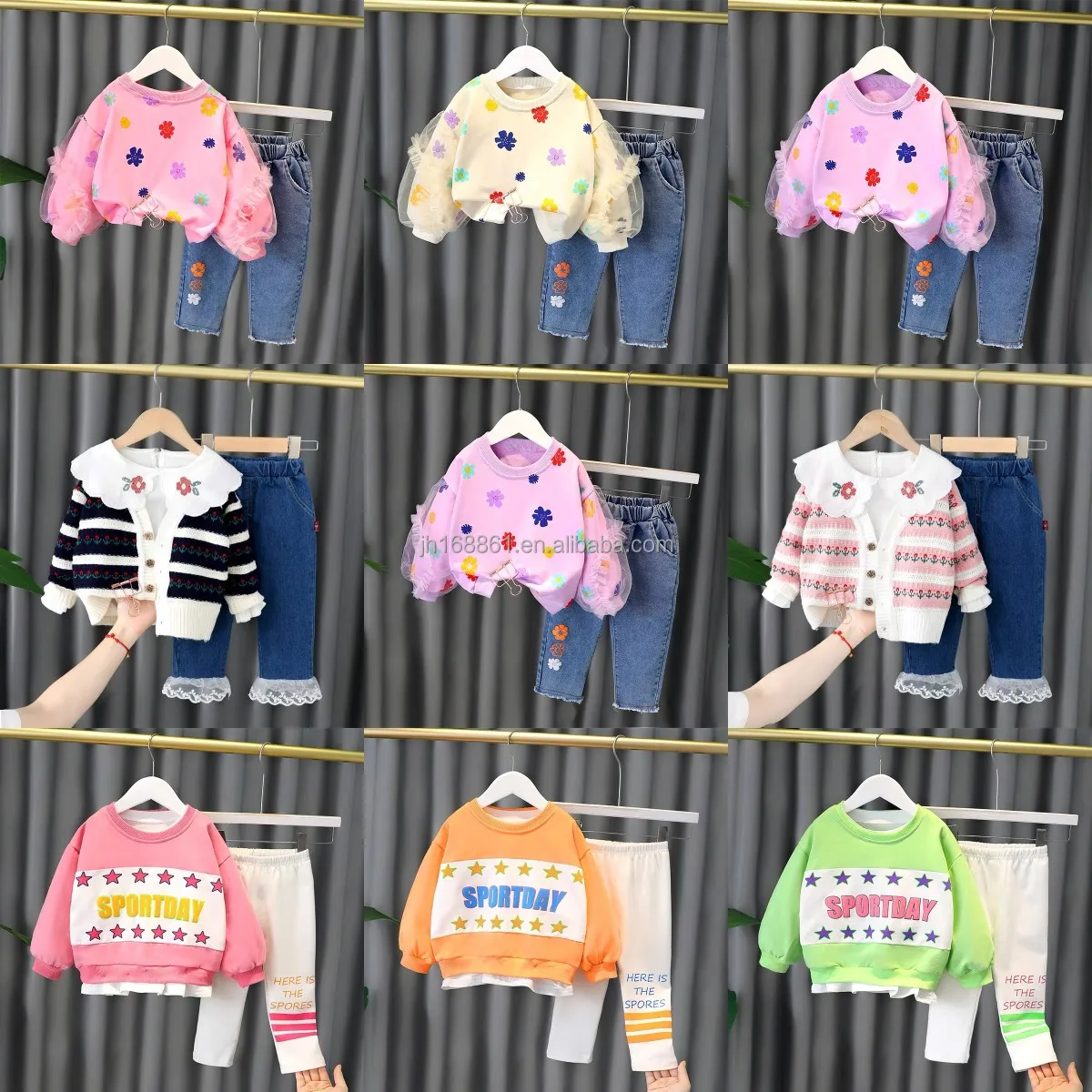 

2021 New Baby cotton Hoodie Baby Jogging suit Baby girl dress two pieces wholesale, Product name