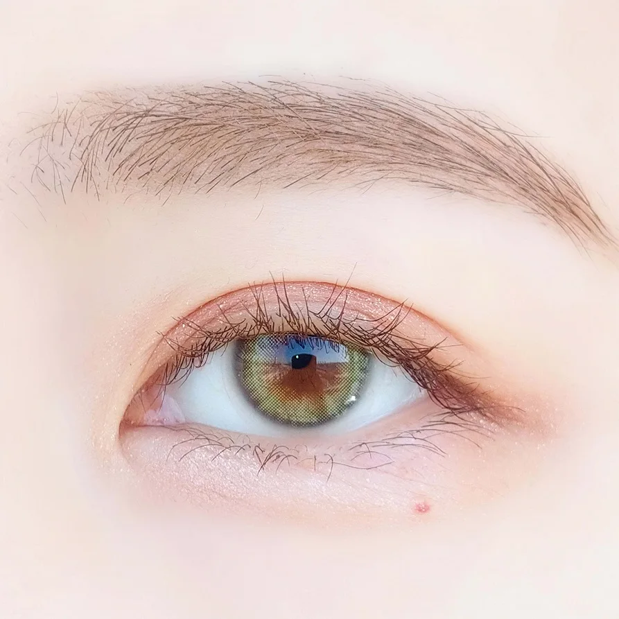 

New arrival 3 tone spanish green color contact lenses soft contact lens big size 14 mm