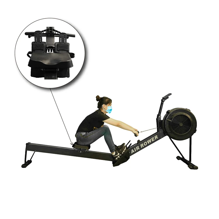 

Delivery from France warehouse High Intensity 2 commercial Fitness Equipment Club air concept Rowing Machine for gym, Black