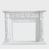 European Style White Marble Carved Centrifugal Fan Fireplaces