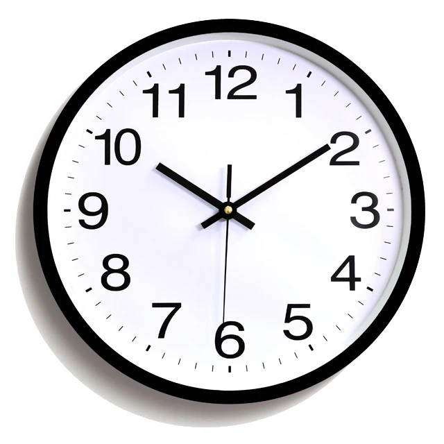 
Factory directly 12 inch easy hanging custom logo printing wall clock promotional 