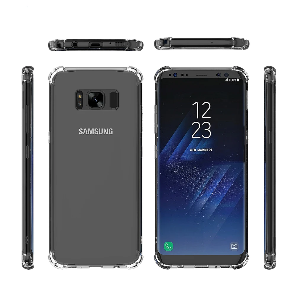 

Free Shipping Shockproof Thick Clear TPU Mobile Phone Case For Samsung Galaxy S20 Case, Clear phone case