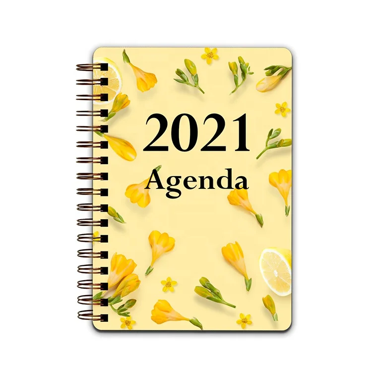 

free shipping golden foil writing diary for office use home use spiral bind 2021 design notebook