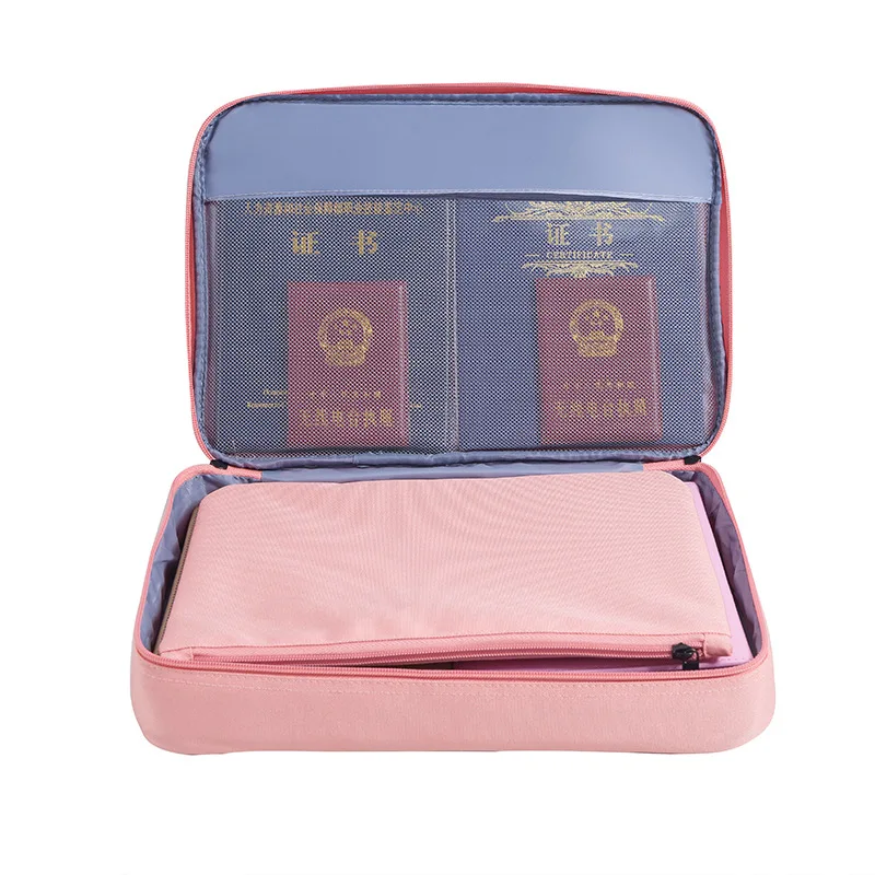 

Wholesale Travel Waterproof Zippered A4 Document File Bags Ticket Bag Custom Logo Waterproof Document Bag