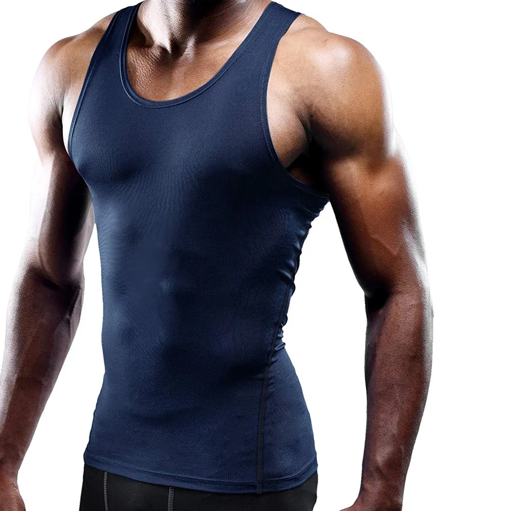 Men's Slim Fit Tank Top Quick Dry Solid Color Tank Tops Wholesale - Buy ...