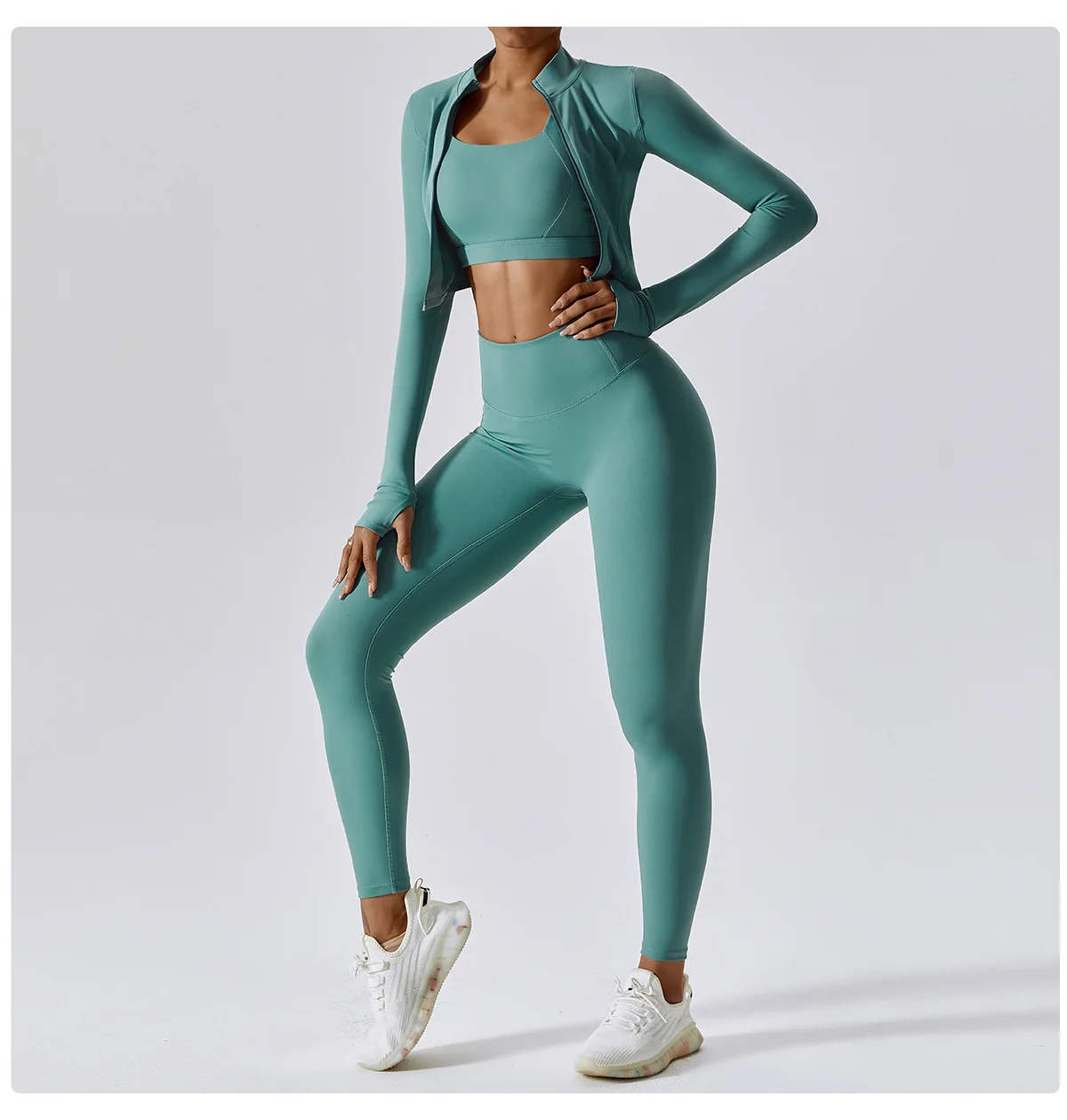 

8047-1 2023 New Customize Logo Yoga Leggings Running Workout Clothing Yoga Sets Top Quick Drying Sports Wear Gym Fitness Sets