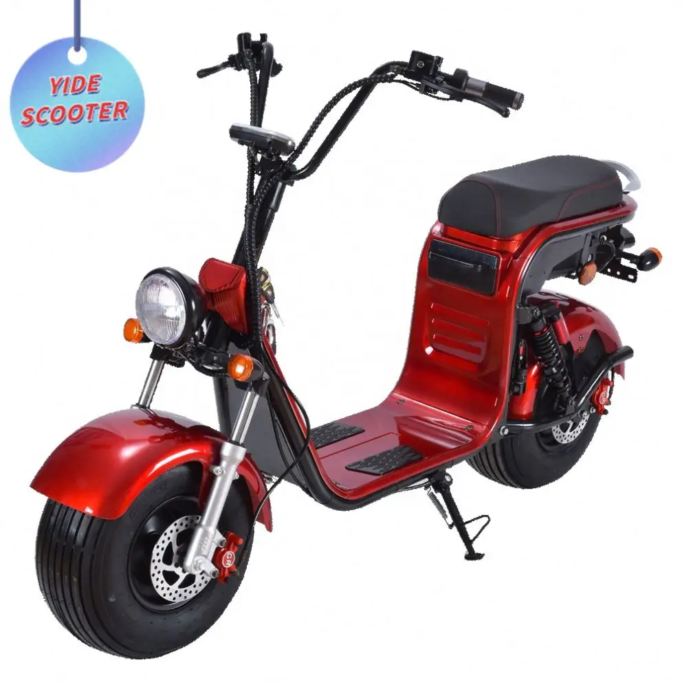 

2020 New Product Big Two Wheels City Coco 1000W 2000W 60V 12AH 20AH Electric Scooter Citycoco For Adult, Black