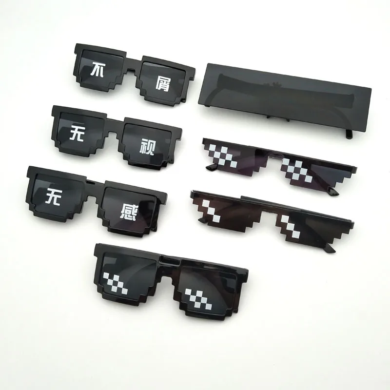 

VIFF GD20485 Dropshipping Fashion Black Mosaic Sunglasses Men Thug Life Glasses Women Popular Around World Mosaic Pixel Sunglass