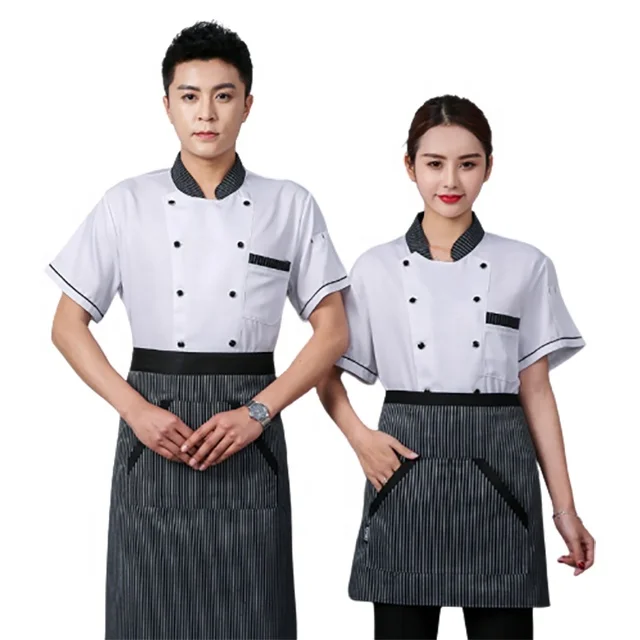 

SunYue Wholesale Unified Cotton Hotel Chef Uniform Jacket Coat Design Custom Logo, White