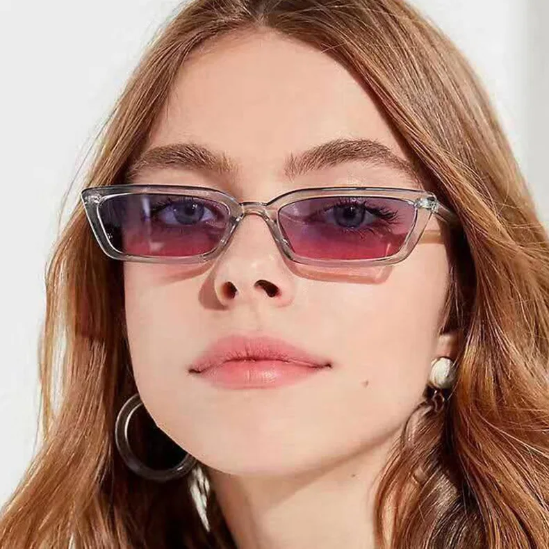 

Rectangle Sunglasses Vintage Fashion Retro Driving Glasses Narrow Square Frame UV400 Protection for Women