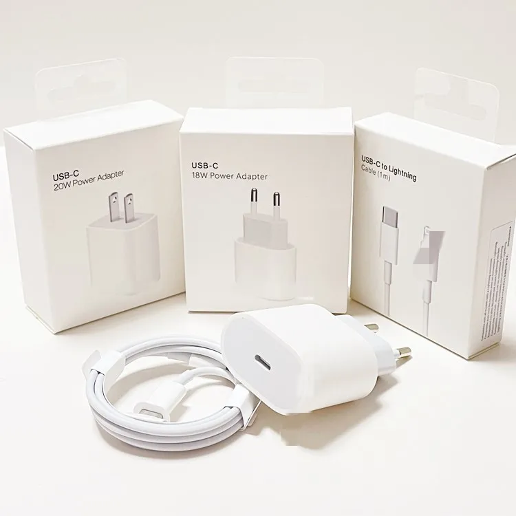 

Wholesale 20W PD Power Adapter Charger For apple iPhone 12 Pro Max USB-C C2L Fast charger Type C QC4.0 for iphone 11 XS Cable, White
