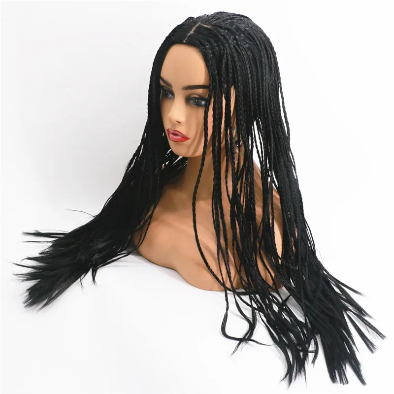 

Non Lace Front Handmade African Dirty Braid Wig Headgear Euroamerican Women's Wigs Chemical Fiber Headgear, Pics