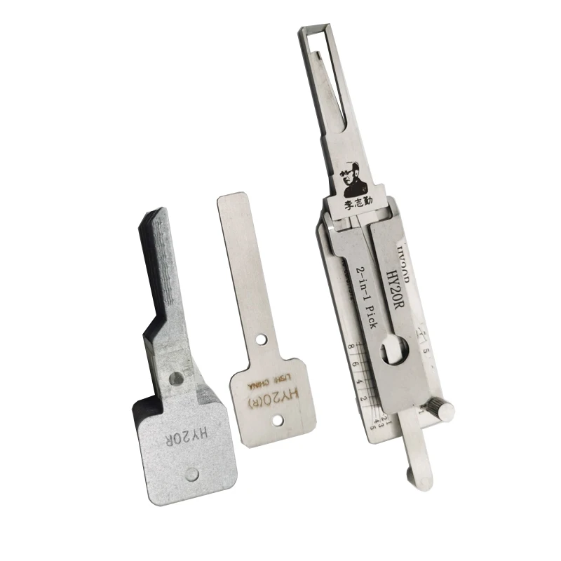 

Lishi HY20R 2 in 1 Car Door Lock Pick Decoder Unlock Tool, Silver