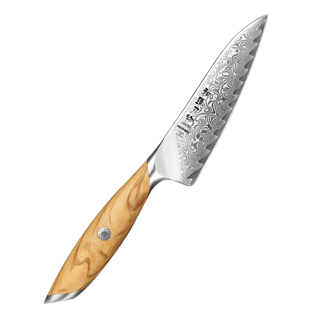 

New Arrivals X01 Series Utility Knife Japanese Damascus Powder Steel Olive Wood Handle Professional Kitchen Cutting Knives