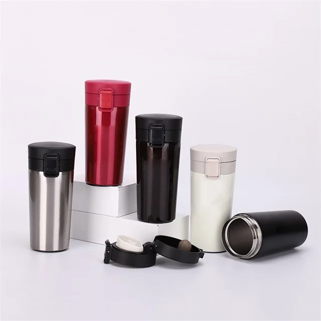 

wholesale customized double wall stainless steel insulated coffee travel mug cup with straw and lid stainless steel tumbler, Can be customized