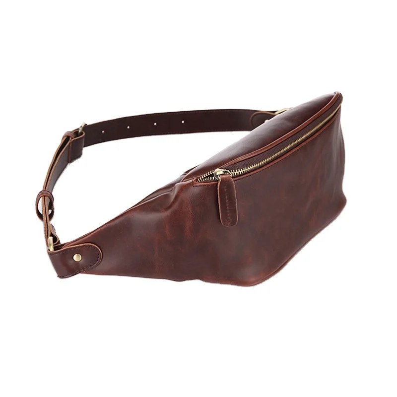 

Mens Fashion Leather Fanny Pack Custom Sport Lady Waist Belt Bag Run Travel Fanny Pack Waist Bag Wholesale Dropshipping, Black, coffee or customized color