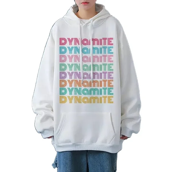 

Wholesale OEM New Album DYNAMITE Print Hoodie Kpop Korean Style Sweatshirt Cute Korean Casual Kpop Hip Hop Short Sleeve Top, As pictured