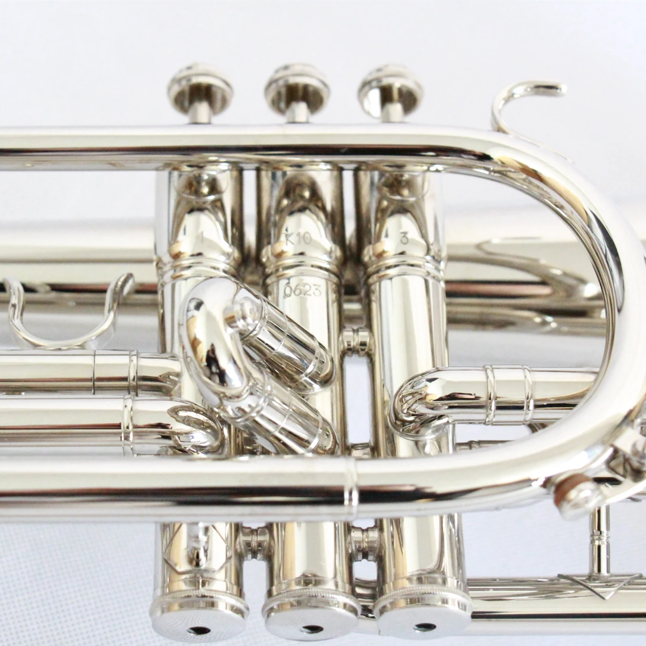 
Made in China Brass body Cupronickel valve nickel plated brass instruments marching mellophone 