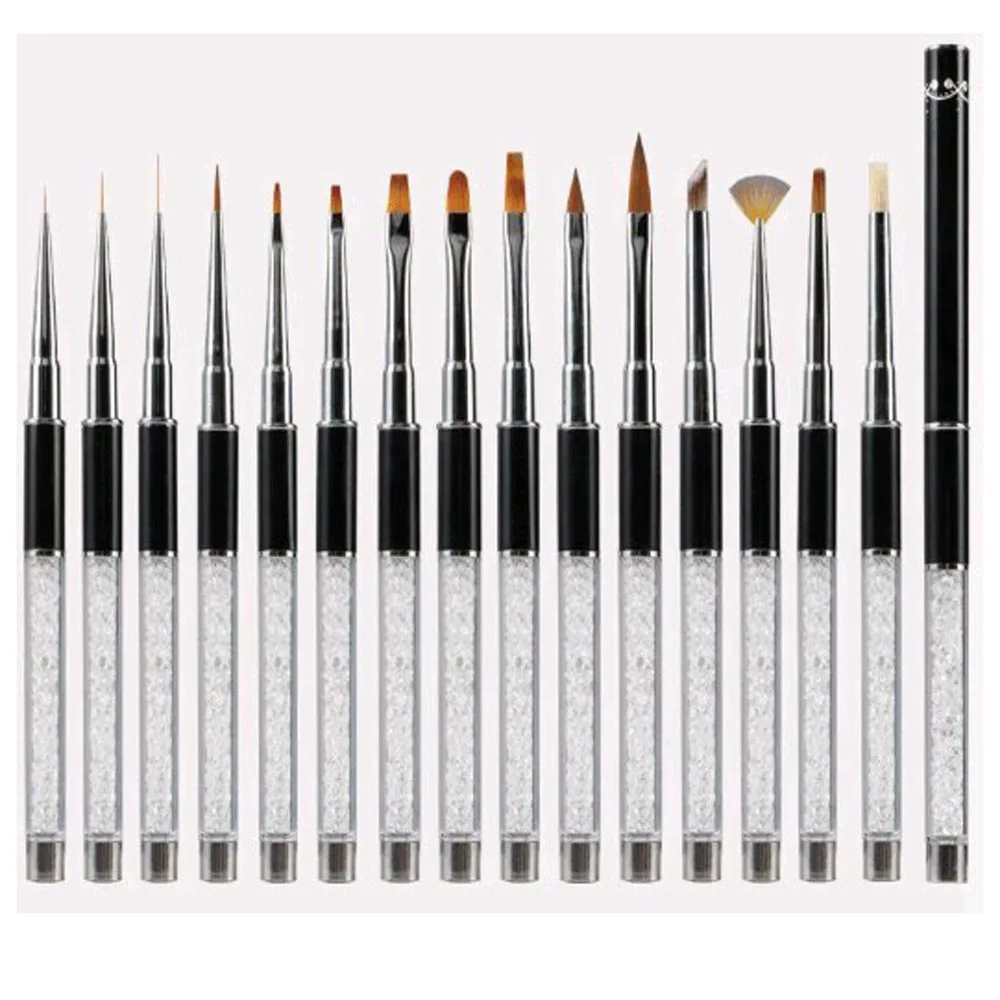 

High quality nail brush set Nail brushes art tool with case or holder, As picture, or any color you want