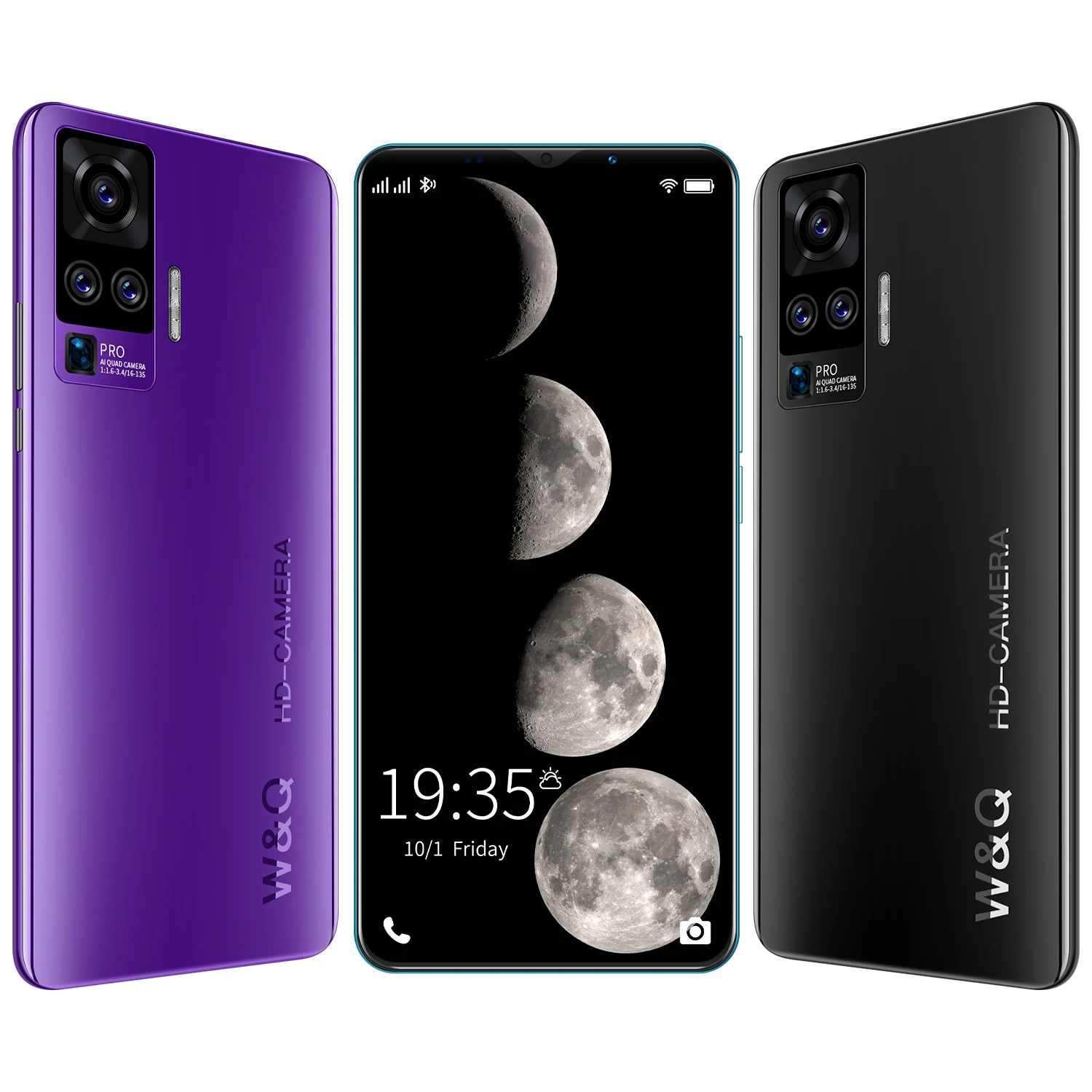 

New arrival Top Quality Camera Smartphone 2019 New Custom Mobile Phone face & fingerprint unlock phone, Purple, red, blue