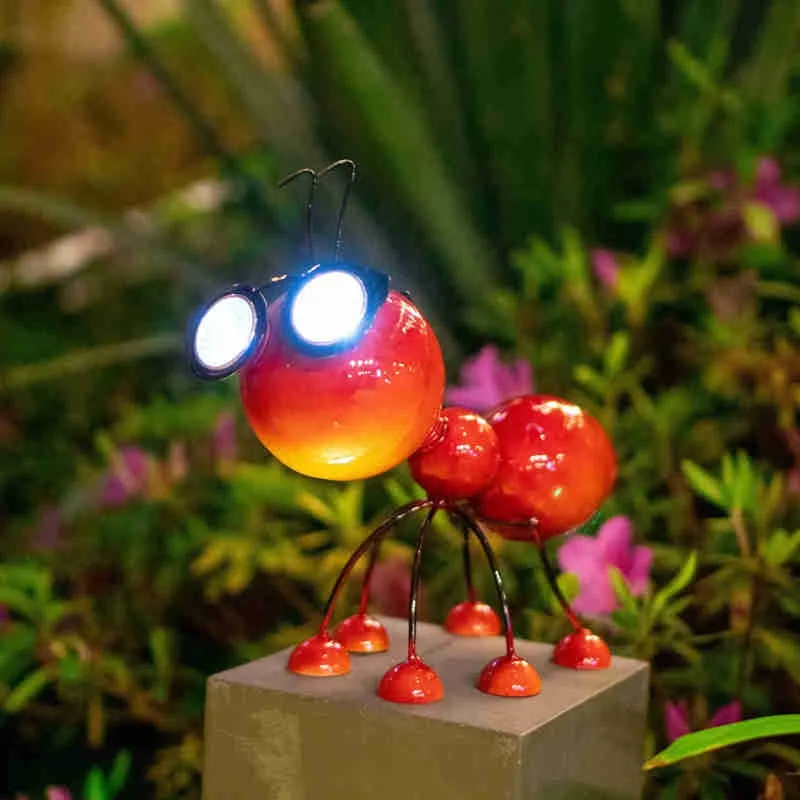 Cute Animal Figurines Waterproof IP44 Solar Powered Led Outdoor Decor Garden Ornaments Lighting