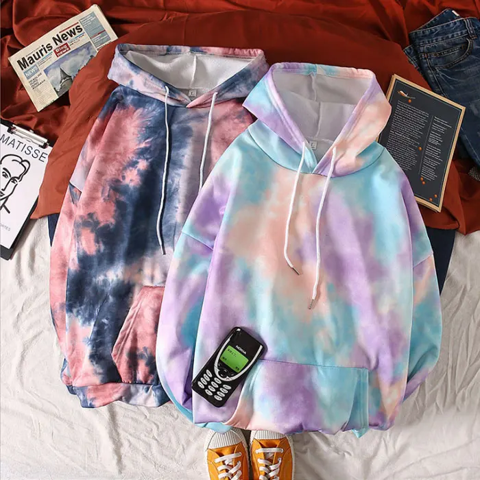 

China Factory Mens High Quality Custom Logo Tie Dye Hoodie