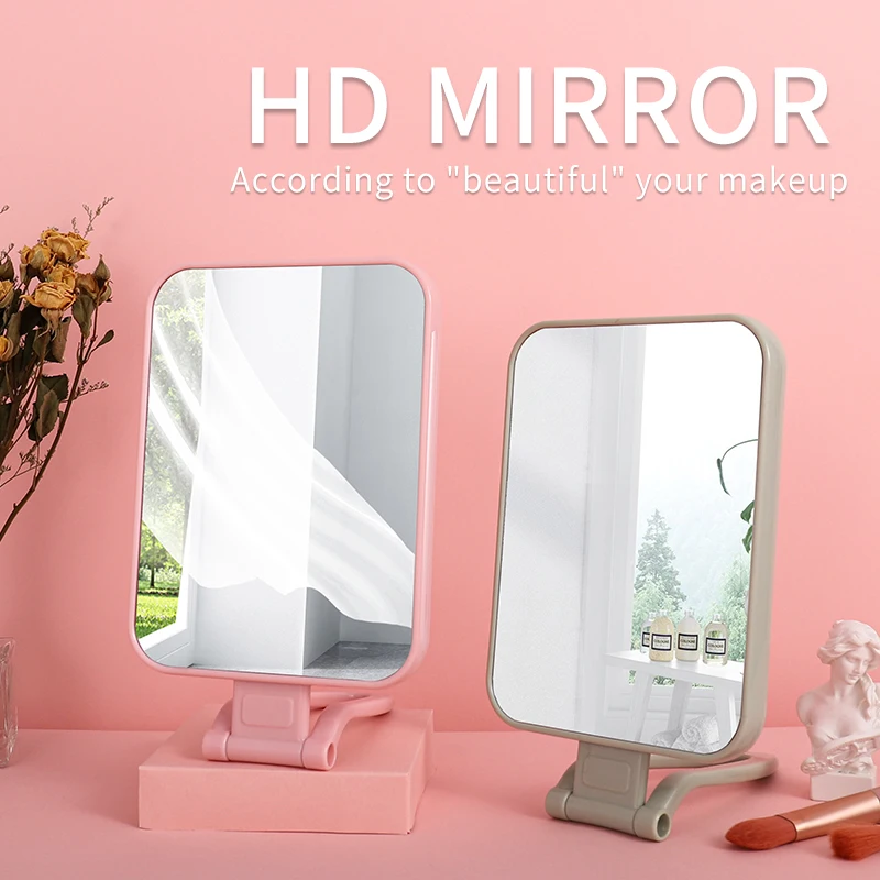 

2022 latest Korean portable folding large double-sided ladies outdoor convenient HD makeup mirror, Colors