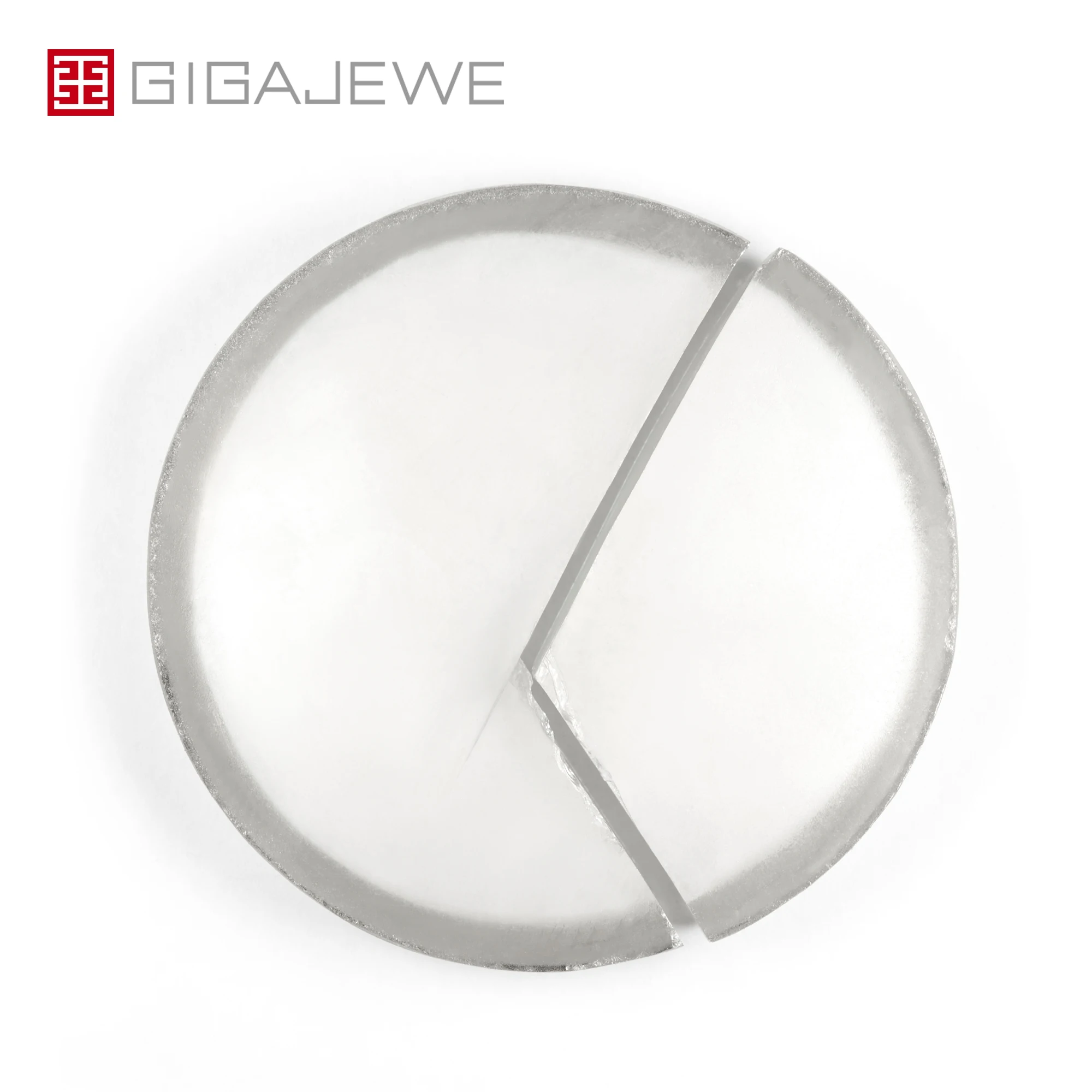 

GIGAJEWE Synthetic Diamond Stone White DEF Color Gemstone Making Jewelry Raw Material Moissanite Rough, Full white