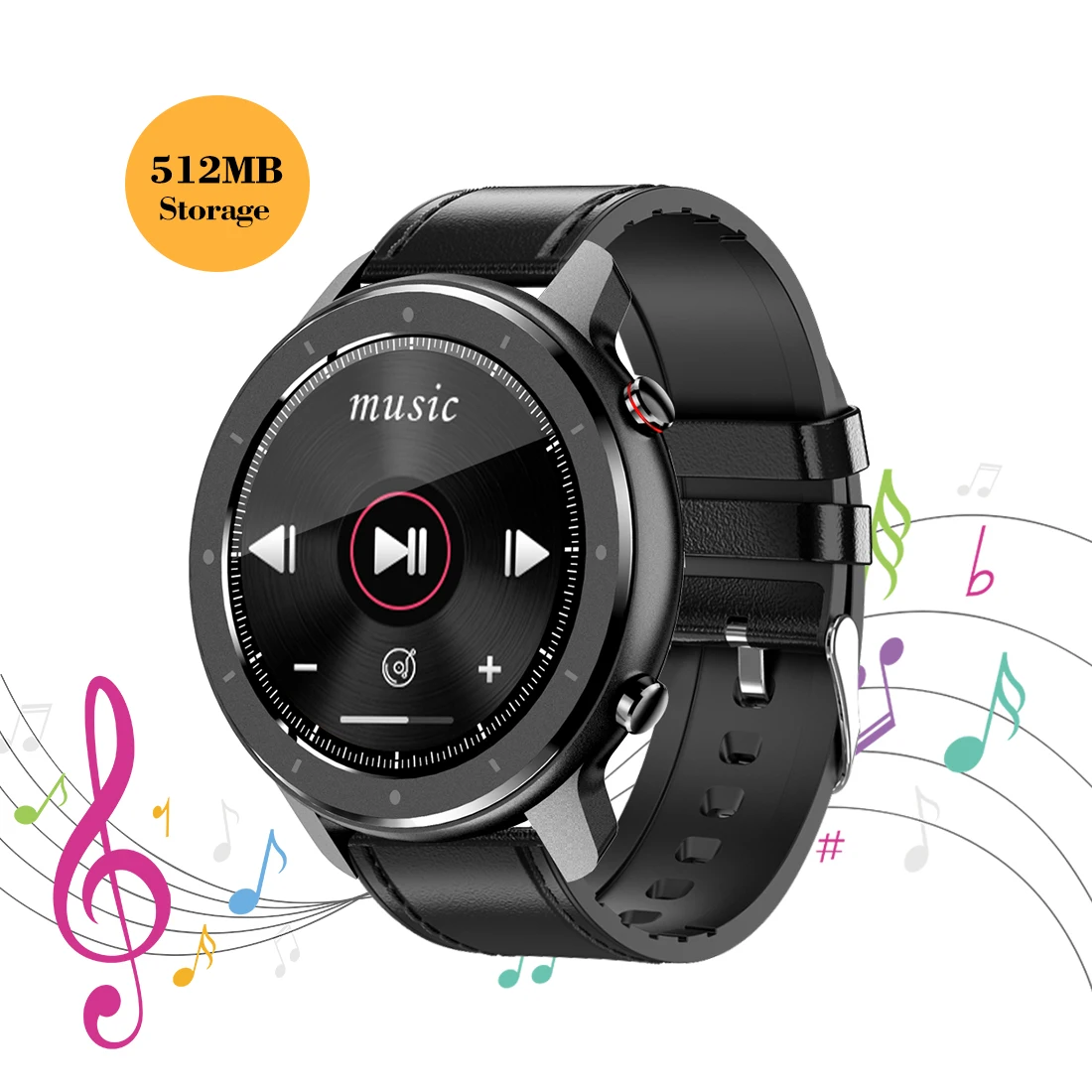 

2021 Best Music SmartWatch HD BT Call T30 Music Player 512MB IP67 Waterproof Men Women Sports Smart Watch for Android iPhone