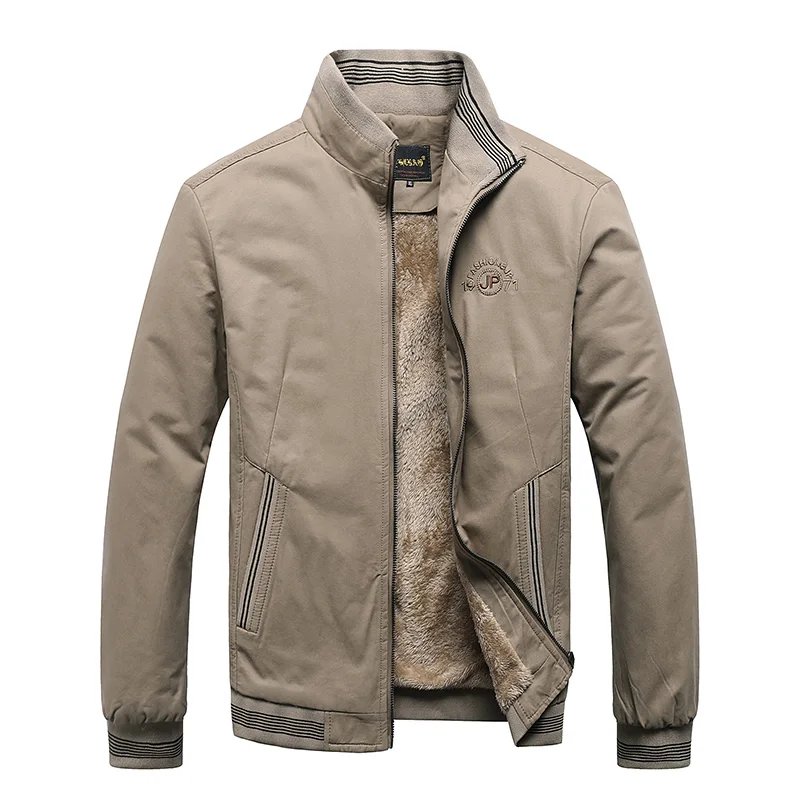 

Mens Clothing Casual Wear Jackets Coats With Fleece Lining Classic Style Winter Jacket, Khaki/army green/navy/customised