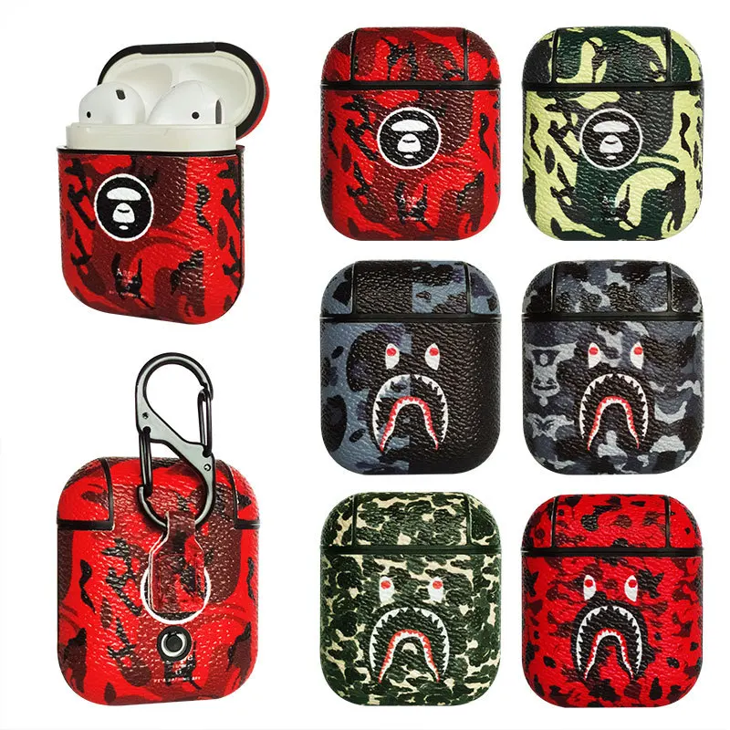 High Quality OEM ODM Luxury Design Protective Skin for AirPods  Leather Case For Apple AirPod 1 2 Earphone Case